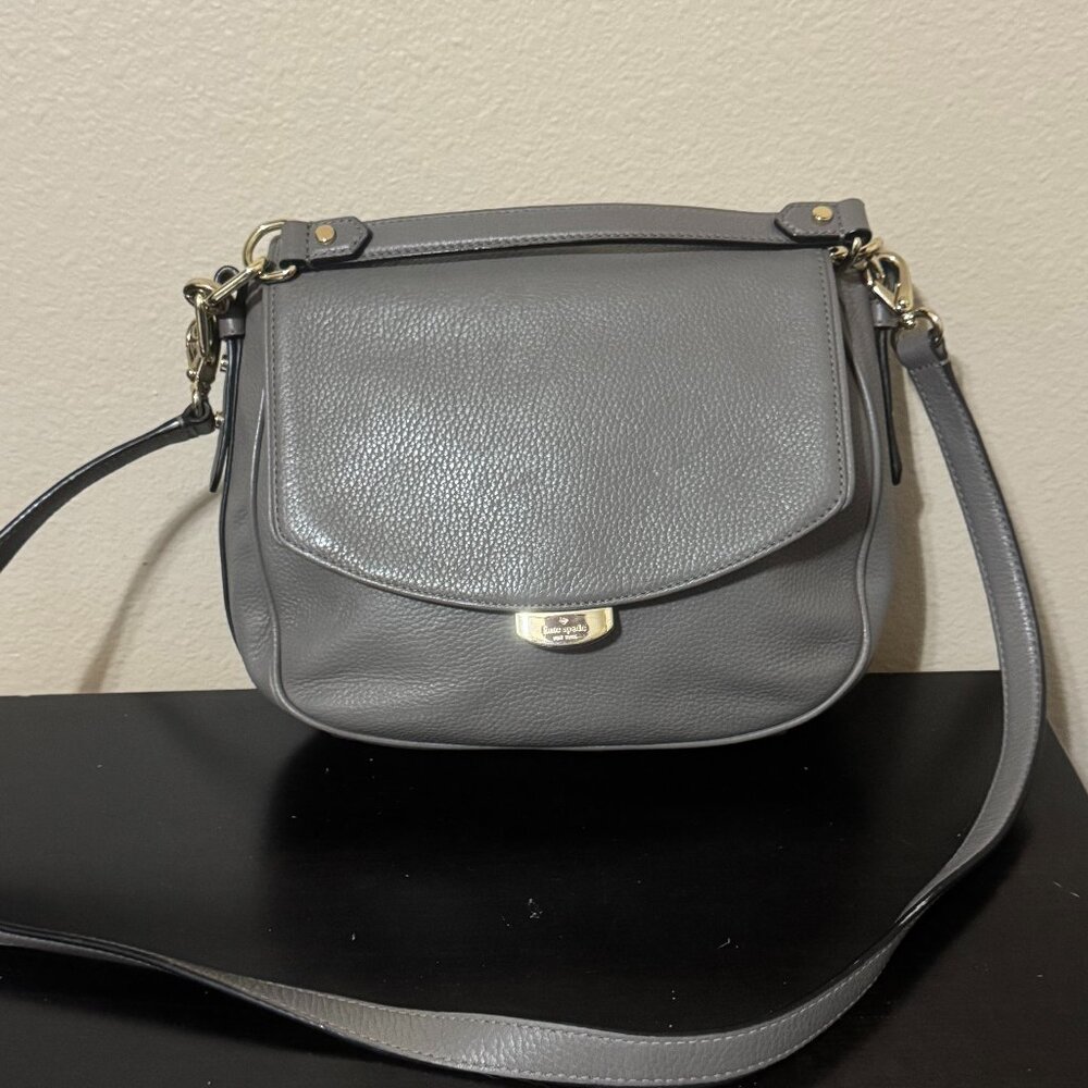 Kate Spade Gray Leather Crossbody Bag
